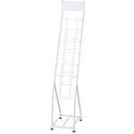 カタログスチールスタンド 1列6段 ホワイト ジャストコーポレーション