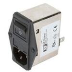 FFSAS02BFR IECインレット 1ヒューズ 2極 ネジ 2A 264 V ac XP POWER