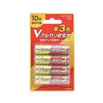 Vアルカリ単3 B4P オーム電機