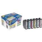 JIT-EKUI6PM エプソン KUI-6CL-M対応 ジットリサイクルインク 6色入り Mサイズ ブラックのみ増量 JIT