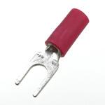 絶縁被覆付き先開型圧着端子(V型、Y端子、赤) 冨士端子工業