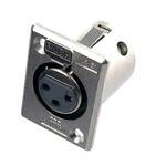XLR-3-31 キャノンコネクタ 3ピン メス パネル用 ITTキャノン ソケット