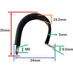 304ステンレス Pクリップ 絶縁ゴム付き 内径10mm 固定金具 bitstrong