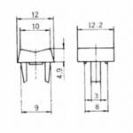 ロッカスイッチ 黒 ニデックコンポーネンツ(旧:日本電産コパル電子/フジソク)