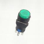 Φ16LED照光式押しボタンスイッチ(緑・オルタネイト・12V) YIJIA