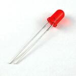 カラーレンズLED 5Φ砲弾型 赤色 LENOO