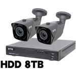 WTW-DEHP704Y2-8TB+WTW-EHR228YJ 2台 400万画素 EX-SDI 防犯カメラ カメラ2台+専用録画機セット HDD8TB WTW-DEHP704Y/WTW-EHR228YJ 塚本無線