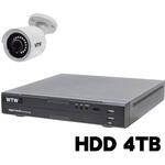 WTW-DEHP704Y2-4TB+WTW-EHR199Y 1台 400万画素 EX-SDI 防犯カメラ カメラ1台+専用録画機セット HDD4TB WTW-DEHP704Y/WTW-EHR199Y 塚本無線