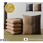 1240900032308 座布団 銘仙判 しじら 日本製 綿100% 和柄 約55×59cm イケヒコ・コーポレーション