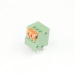 ターミナルブロック 3極 2.54mm ワンタッチ式 緑 縦向き GB