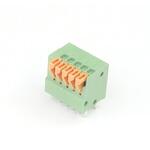 ターミナルブロック(5極 2.54mm ワンタッチ式 緑 縦向き) GB