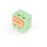 ターミナルブロック 2極 5.08mm ワンタッチ式 緑 縦向き GB