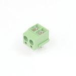ターミナルブロック 2極 5.08mmピッチ 緑 横向き GB