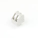 ターミナルブロック 2極 5.08mmピッチ 灰 斜め向き GB