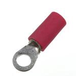 ビニル絶縁付き丸形端子(ストレート形、赤) 冨士端子工業