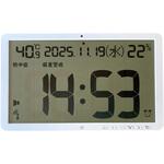 大画面電波時計タイマー付き温湿度計 クレセル