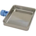 PR-791 プラム 便利トレー(ステンレス)ガートル台用，樹脂クランプ付，W205×D160×H35mm プラム