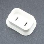 コンセントプラグ安全カバー(白/ストレート) 河陽電線