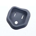 コンセントプラグ安全カバー(黒/アース付3Pタイプ) 河陽電線