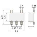 インバータ(NOT)CMOS SOT25 東芝