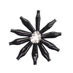 みのむしクリップ 黒 10個 GB