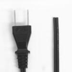 プラグ付コード 黒 0.75sq 2m ノーブランド