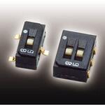 ジャンパスイッチ 2連 2接点 上部設定型 ガル・ウィング 無洗浄(テープシール無し) ニデックコンポーネンツ(旧:日本電産コパル電子/フジソク)