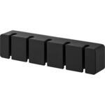 フィルムフックシリコーン歯ブラシホルダー タワー 5連 ブラック 山崎実業