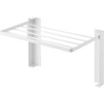 使いやすい高さに開くマグネット洗濯機横折り畳み棚 タワー ホワイト 山崎実業