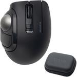 トラックボールマウス 親指 25mm ワイヤレス Bluetooth/無線2.4GHz 小型 静音 収納ポーチ 5ボタン 電池式 エレコム