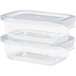 耐熱ガラスワンタッチ保存容器2P シービージャパン