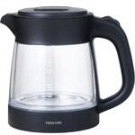 電気ケトル ガラス 二重構造 転倒流水防止 安全設計 1.0L スピード沸騰 広口 洗いやすい テスコム