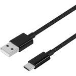 耐屈曲1万回 急速充電3A充電/データ転送対応USB Type-A to USB Type-C ブレイデッドケーブル 70cm ブラック OWLTECH(オウルテック)