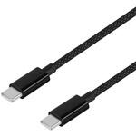 耐屈曲1万回 急速充電3A充電/データ転送対応USB Type-C to USB Type-C ブレイデッドケーブル 70cm ブラック OWLTECH(オウルテック)