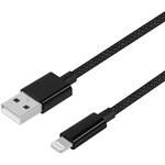 耐屈曲1万回 急速充電3A充電/データ転送対応USB Type-A to Lightning ブレイデッドケーブル 2m ブラック OWLTECH(オウルテック)