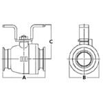 真空用ボールバルブ KF(NW)フランジ一体型 BN-4HB21シリーズ SUS316 日本精器