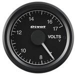 GT GAUGE-52 電圧計 センサータイプ白照明 Pivot