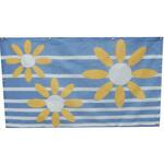 ガードフェンスシート メッシュタイプ 花模様2  【取付紐付】 仙台銘板