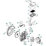 ゼノア エンジンブロワー EBZ7500 部品 Blower housing， air cleaner ゼノア