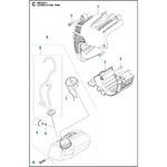 ゼノア エンジンブロワー HBZ260LV 部品 Covers and fuel tank ゼノア