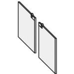 CT30用アルミ扉左右2枚 カナレ電気