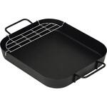 バーニスタ 鉄製角型プレート(焼きすぎ防止アミ付) パール金属