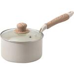 セラミール IH対応ガラス蓋付深型片手鍋 パール金属