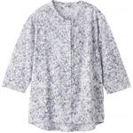 カット7分袖マグネット釦カーディガン(指先ストレッチ) ブルー M～L ケアファッション