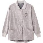 斜め釦ホールポロカーディ ベージュ M～L ケアファッション