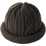 耳まですっぽり裏シャギーニット帽 ダークブラウン セルヴァン