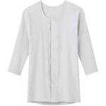 紳士 7分袖ワンタッチシャツ グレー L グンゼ