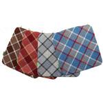 どこでも防水座布団 チェック柄ブラウン 丸田シャツ