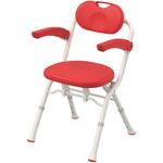 536044 折りたたみシャワーベンチ A Sフィット レッド Aron(アロン化成)