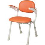 ユニプラスコンパクトシャワーチェア(ライトタイプ) レッドオレンジ 幸和製作所